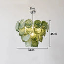 Axyaa Modern Blackish Green Glass Art Chandelier - Colorized Glass Lampshade Kitchen Island Lighting