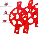 Axyaa Silicone Egg Frying Mold Nonstick Pancake Maker Kitchen Tool
