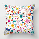 Axyaa Geometric Animal Pattern Cushion Cover for Sofa, Chair, Children's Room