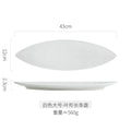 Axyaa Ceramic Sushi Plate - Long Leaf Shape for Restaurants, Hotels & Home