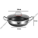 Axyaa Stainless Steel Honeycomb Cookware Set - Non-Stick Frying Pan, Wok, Soup Pot & Lid