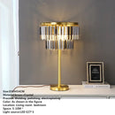 Axyaa Nordic Brass Crystal Floor Lamp - Modern LED Standing Light