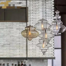 Axyaa Glass LED Pendant Light: Vintage Nordic Lamp for Dining Room, Living Room, and Restaurant
