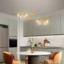 Axyaa White Glass Ball Pendant Lamp for Dining Living Bedroom - Modern Hanging Lighting