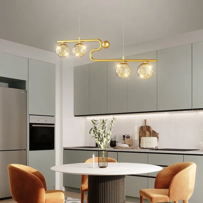 Axyaa White Glass Ball Pendant Lamp for Dining Living Bedroom - Modern Hanging Lighting