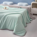 Axyaa Double Sided Ice Silk Cooling Blanket - Lightweight & Smooth Cold Quilt