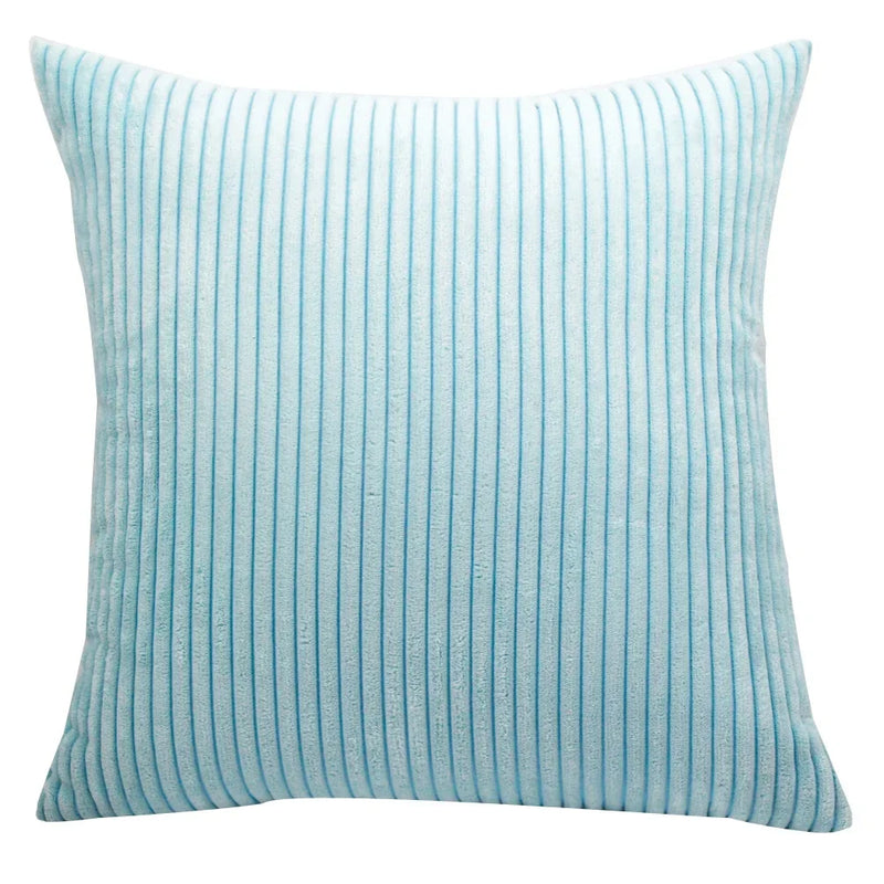 Axyaa Soft Corduroy Cushion Cover Striped Throw Pillow Case for Home Decor