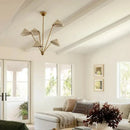Axyaa modern fabric chandelier LED hanging lamp for home decor lighting fixtures