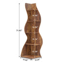 Rustic 5-Tier Corner Bookshelf by Axyaa: Stylish Storage Rack and Plant Stand