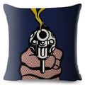 Axyaa Pop Art Crying Girl Cushion Cover 45x45cm