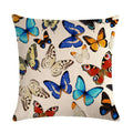 Butterfly Cotton Linen Throw Pillow Cover for Home & Car Decor - Axyaa