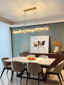 Axyaa Luxury Crystal Chandelier & Dining Set: Bar & Table Lights for High-end Dining