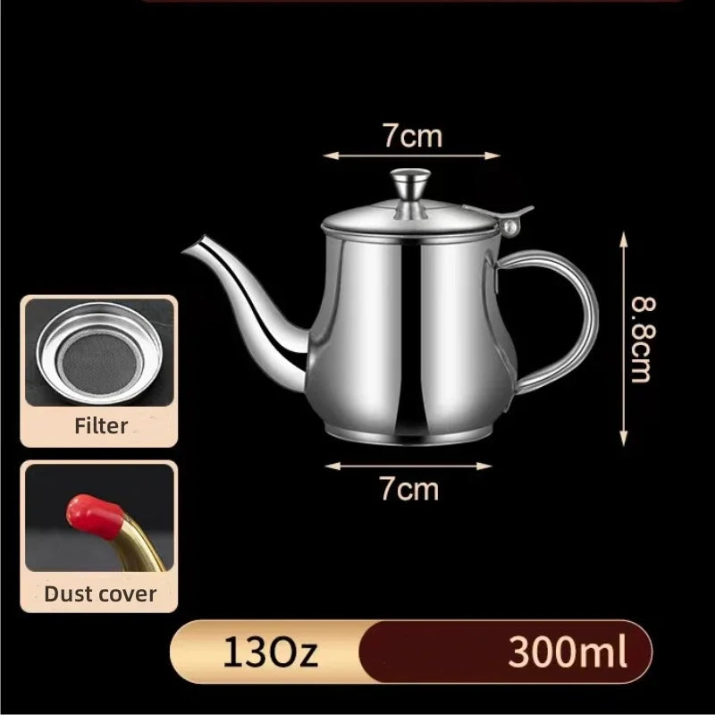 Axyaa Stainless Steel Oil Pot Flask for Kitchen Oil Storage and Dispensing