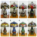 Tiffany Dragonfly Table Lamp Flower Art Deco by Axyaa