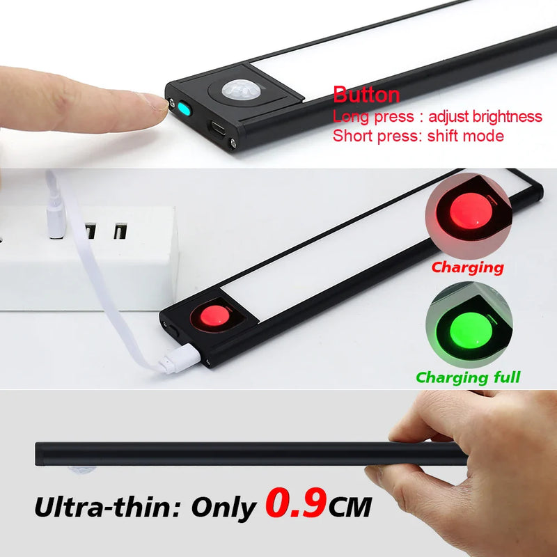 Axyaa USB Rechargeable Motion Sensor LED Cabinet Light