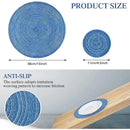 Axyaa Boho Woven Placemats and Coasters Set - Non Slip, Washable, Farmhouse Style