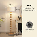 Axyaa White Solid Wood Floor Lamp for Living Room Bedroom Study