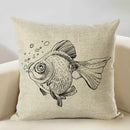 Axyaa Octopus Personality Linen Pillowcase for Marine Life Sofa Decoration