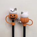 Axyaa Pumpkin Silicone Sippy Cap Plug for Starbucks Tumbler - Reusable & Cute Straw Cover