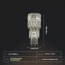 Axyaa Crystal Wall Lamp: Modern Villa Decor for Bedroom, Living Room, and Staircase