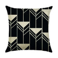 Axyaa Abstract Geometry Linen Pillowcase 45*45cm Square Home Sofa Decor Cover