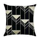 Axyaa Abstract Geometry Linen Pillowcase 45*45cm Square Home Sofa Decor Cover