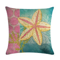 Axyaa Cartoon Sea Pattern Cushion Cover 45*45cm Living Room Sofa Decor Pillowcase