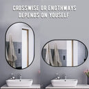 Axyaa Black Framed Bathroom Mirror - Modern Vanity Mirror for Washing Room
