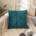 Axyaa Checkered Grid Velvet Throw Pillow Cover Red pilllowcase