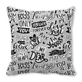 Heart Print Pillowcase for Home Decor by Axyaa - Love Cushion Cover
