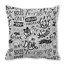 Heart Print Pillowcase for Home Decor by Axyaa - Love Cushion Cover