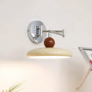 Axyaa French Retro Swing Arm Wall Lamp - Cream Style, Bedroom Bedside, Wiring-Free
