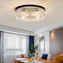 Axyaa Modern Crystal Ceiling Light Flush Mount for Living Room, Dining & Bedroom Decor