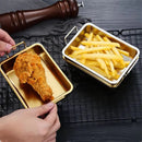 Axyaa Stainless Steel Snacks Plate with Handle Korean Style Tableware Tray