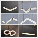 Axyaa Copper Marble Pendant Lamp for Modern Living Room Aesthetic