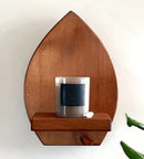 Axyaa Wooden Wall Shelf, Living Room Decor, Wall-mounted Planter Shelf