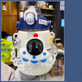 Axyaa Kawaii Astronaut 3D Sticker Water Bottle, BPA-Free Large 1300ml Gym Drink Bottle