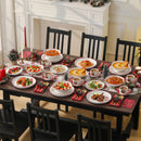 Axyaa 12/30 Pc Christmas Dinnerware Set: Christmas Tree Ceramic Plate, Dinner/Dessert/Soup/Bowl/Mug