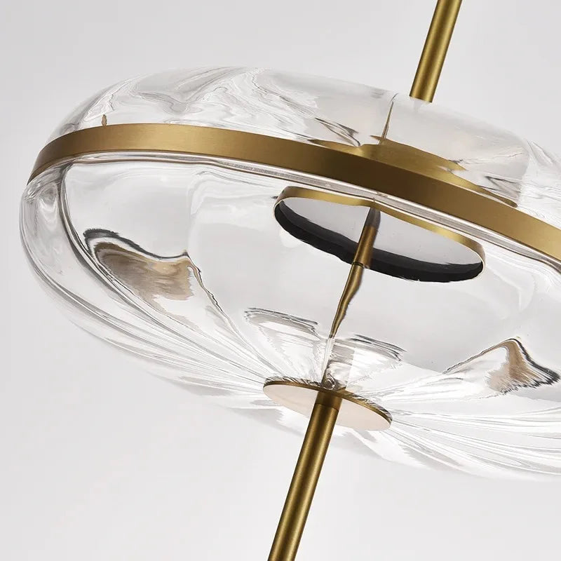 Axyaa Copper Glass LED Pendant Lights for Living Room, Restaurant, Hotel & Cafe