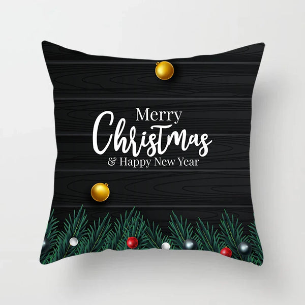 Axyaa Merry Christmas Green Pillowcase Sofa Decoration Cover