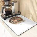 Axyaa Cheetah Print Absorbent Drying Mat & Coasters Set