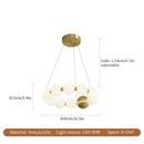 Axyaa White Ball Pendant Chandelier - Luxury LED Ceiling Light for Home Decor