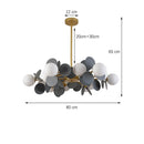 Axyaa Glass Ball Chandelier Pendant Light for Home Decor