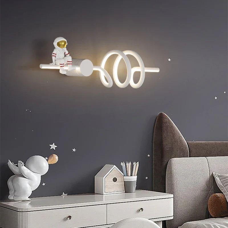 Axya Modern Astronaut LED Wall Lamp for Children's Room, Bedroom, Study, Living Room