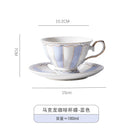 Axyaa Phnom Penh Striped Ceramic Tea Cup Set