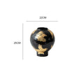 Axyaa Golden Foil Porcelain Vase | Modern Ceramic Table Decor & Plant Pot
