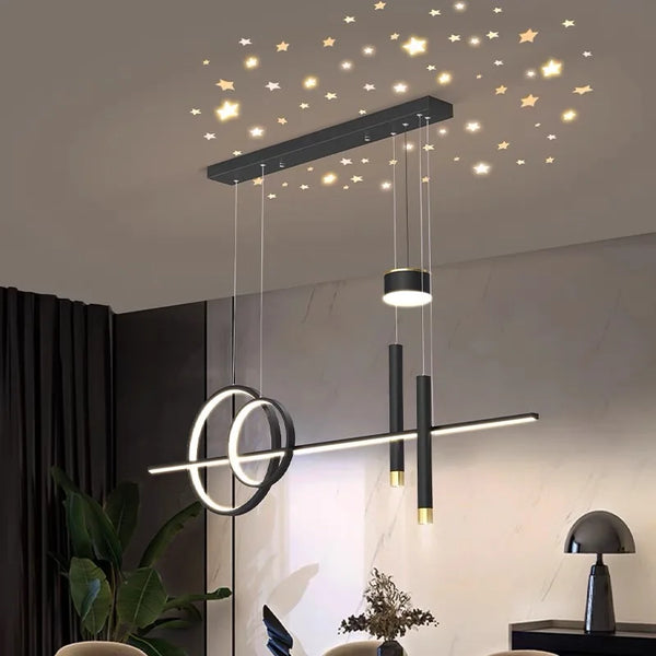 Axyaa Modern Luxury Starry Pendant Light for Dining Room Chandelier