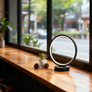 Axyaa Circular LED Table Lamp - Nordic Style Wrought Iron - Three Tone Light