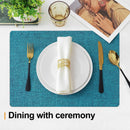 Axyaa Cotton Linen Nordic Table Rug Placemats - Non-Slip Dining Table Mat