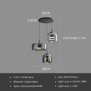 Axyaa Glass Pendant Light: Modern Luxury Nordic LED Hanging Lamp for Bedroom